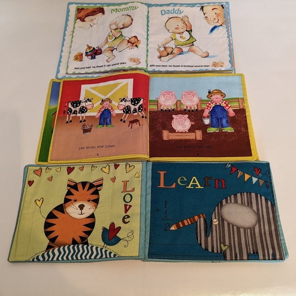 Soft Infant Books, 3 pieces, various colors - Picture 3 of 9